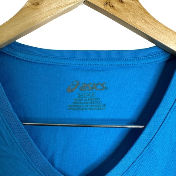 NEW Asics Womens‎ T-Shirt Tee Size Small Blue Teal Run Run Run Athletic - Picture 8 of 8